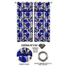 Crystal Silk Curtain BLUE