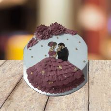 Couple Theme,inside Black forest cake 3 pound